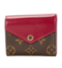 Louis Vuitton Zoe Wallet, &pound;190, Accessories, Brown/Red, Canvas, Front view